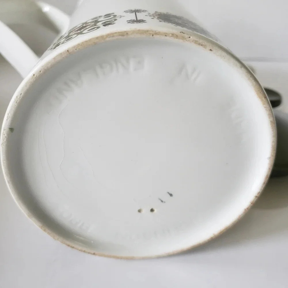 Vintage 1960s  Johnston Brothers Large Green/White Coffee/Tea Pot. - Picture 11 of 12